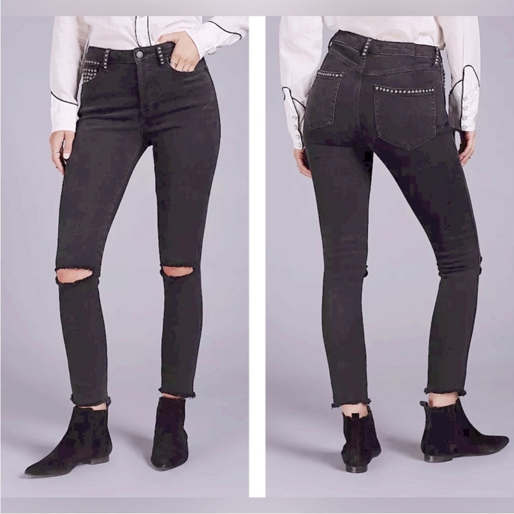 Free People Studded Payton Skinny High Rise Jeans